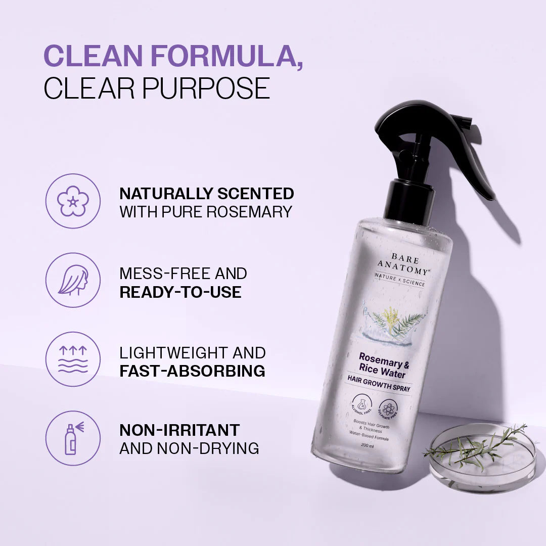 Rosemary & Rice Water Hair Growth Spray