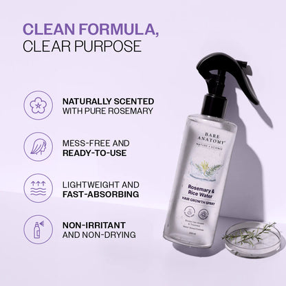 Rosemary & Rice Water Hair Growth Spray